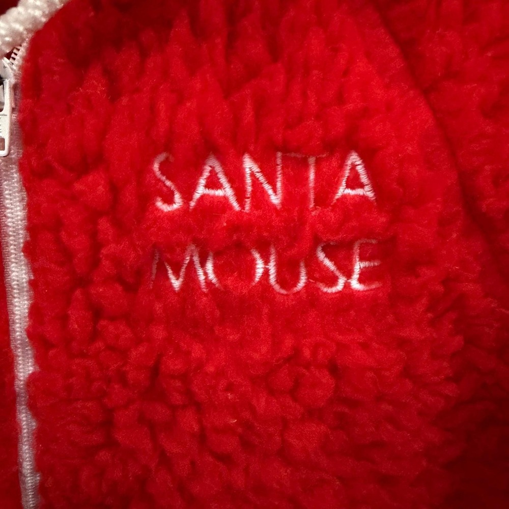 Vtg Santa Mouse Infant Fleece Suit 6–12 Months Made in USA (JCPenney)